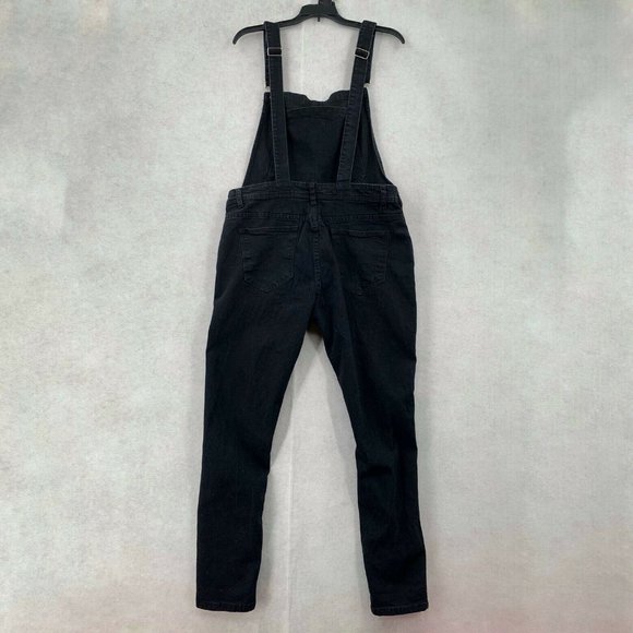 Women's Distressed Skinny Overalls - Picture 2 of 10